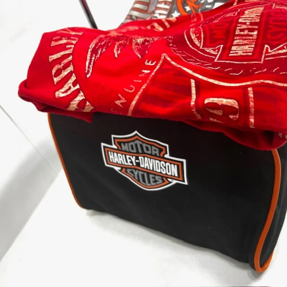 Collection Harley-Davidson 18 x9x11 Duffel Shoulder Bag Travel Gym+2 Lg T-Shirt - Picture 7 of 11